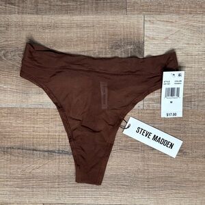 Steve Madden Chocolate Brown Thong Size M